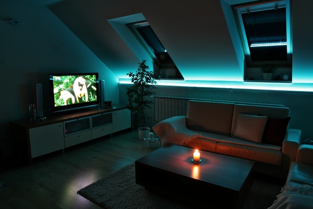 LED osvětlení obývacího pokoje